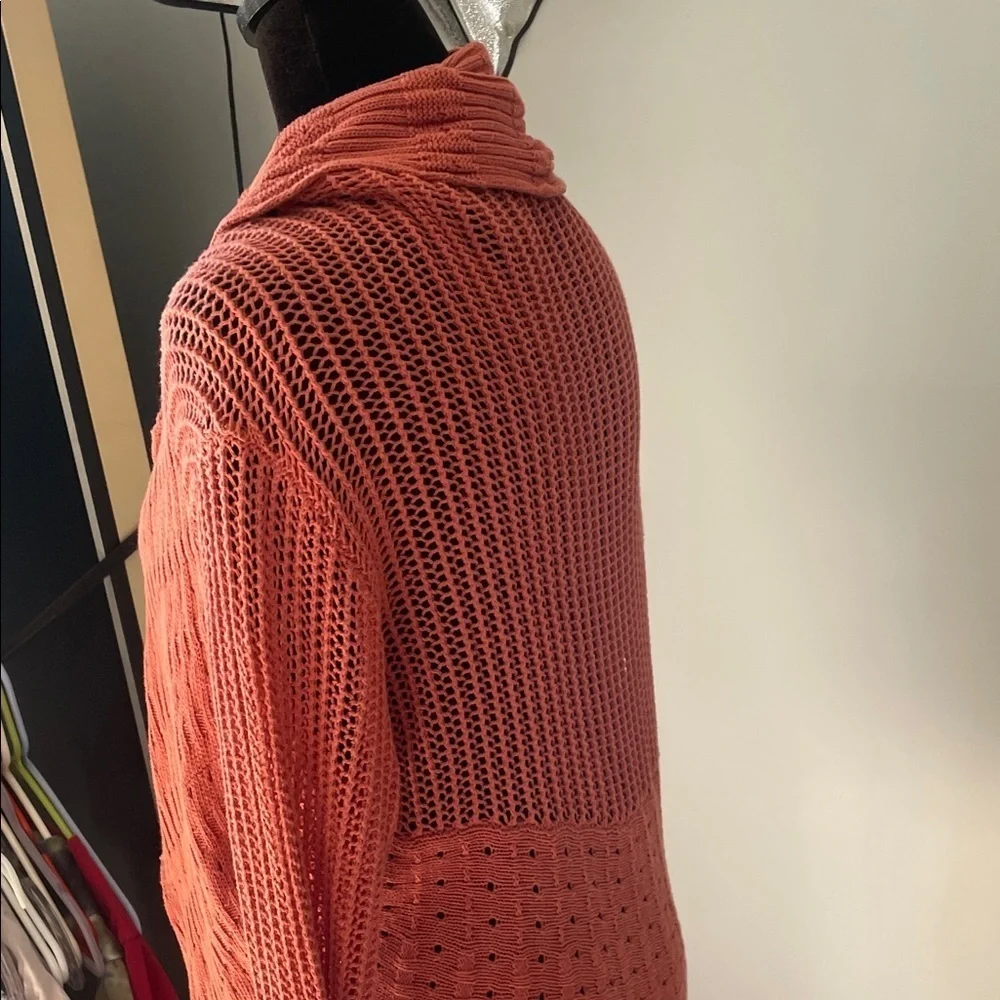 Women's Coral open cardigan Sweater small